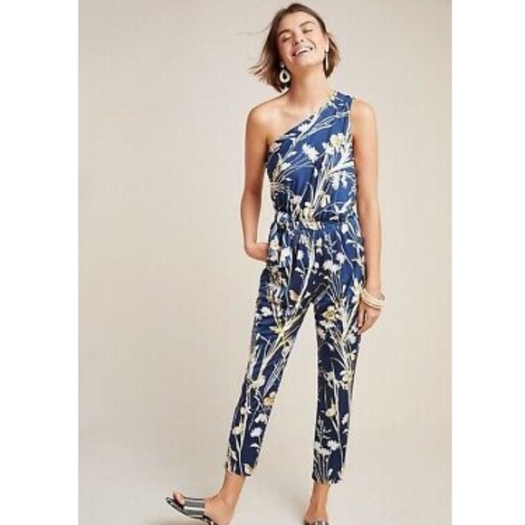 LIKE-NEW! Gorgeous one shoulder long romper. - Picture 4 of 4